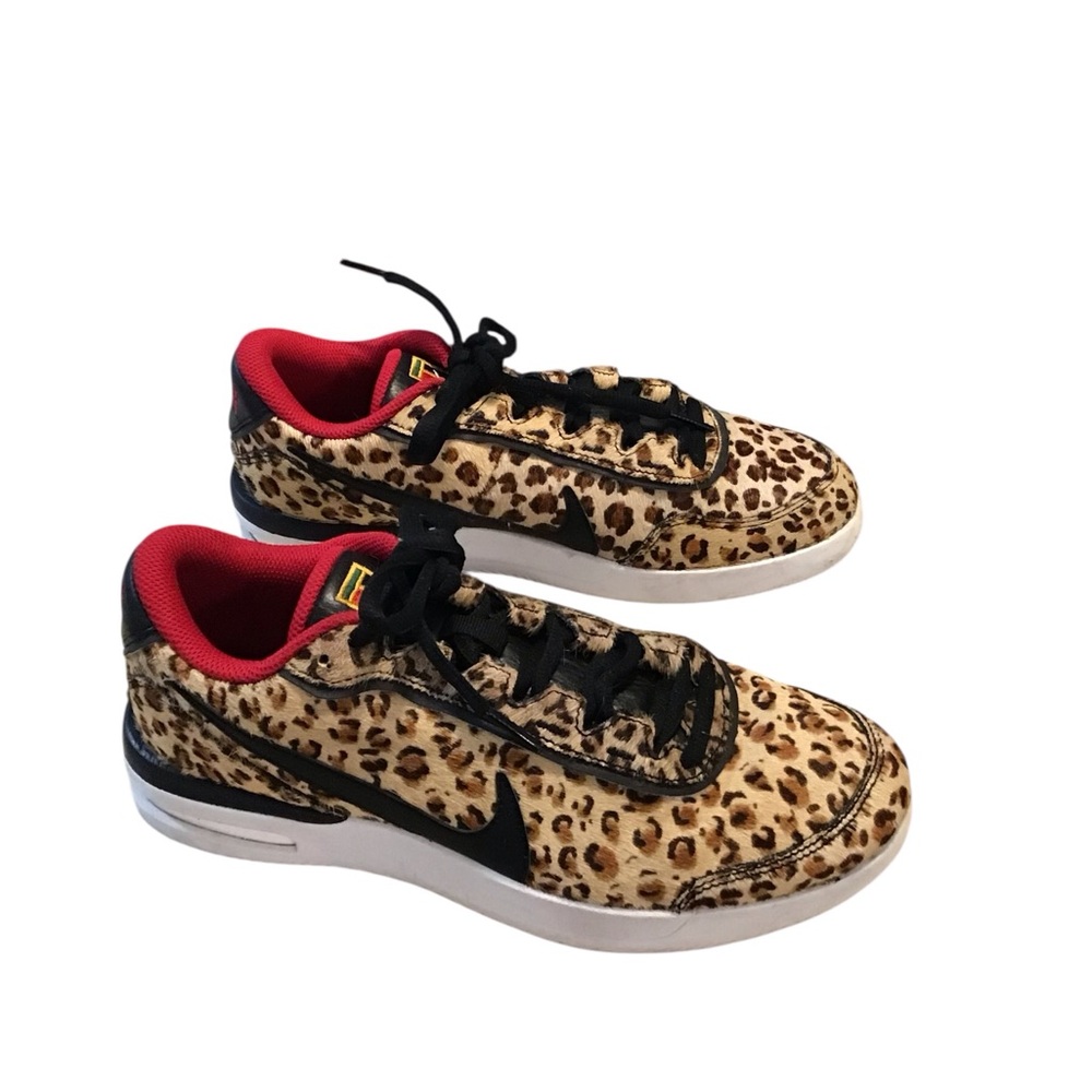 Nike Court "FEAR LESS” Air Vapor Wing Premium Leopard Print Sneakers - Size 8.5 - Picture 6 of 11